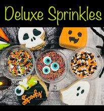 Load image into Gallery viewer, Halloween Cookie Decorating Kit, DIY Cookie Kit, (Large Cookies) ***INCLUDES 24 ITEMS*** With 4 Icing Bags &amp; 3 Deluxe Sprinkle!!
