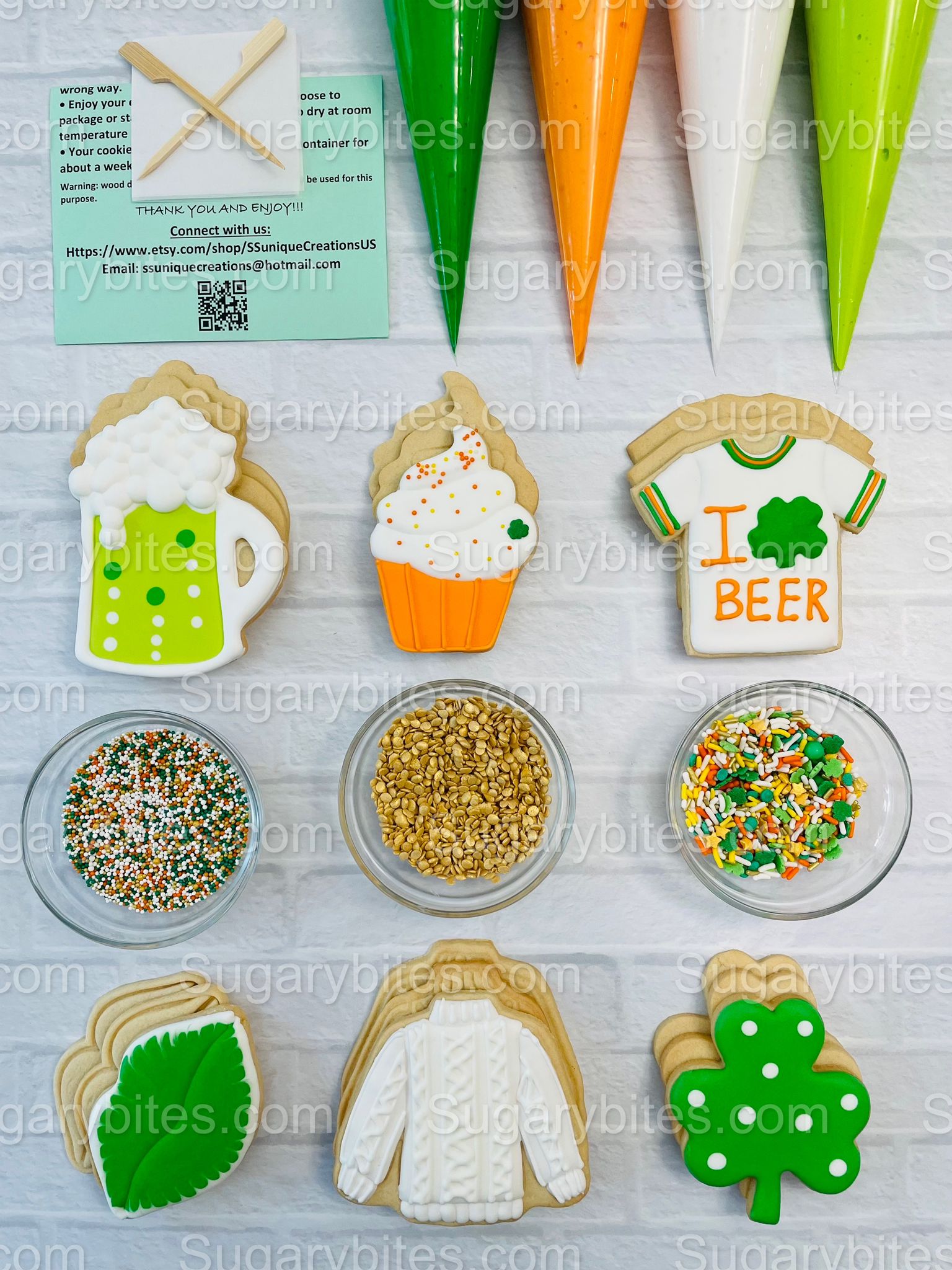 st patricks day cookie platter