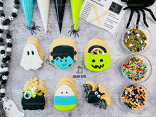 Load image into Gallery viewer, Halloween Cookie Decorating Kit, DIY Cookie Kit, (Large Cookies) ***INCLUDES 24 ITEMS*** With 4 Icing Bags &amp; 3 Deluxe Sprinkle!!
