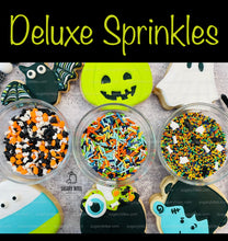 Load image into Gallery viewer, Halloween Cookie Decorating Kit, DIY Cookie Kit, (Large Cookies) ***INCLUDES 24 ITEMS*** With 4 Icing Bags &amp; 3 Deluxe Sprinkle!!
