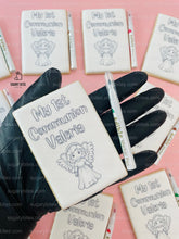 Load image into Gallery viewer, 1st Communion Color me Cookies, Set of 12 Coloring Cookies with 12 Edible Markers, ** We can create/personalize any design of your choice **
