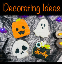 Load image into Gallery viewer, Halloween Cookie Decorating Kit, DIY Cookie Kit, (Large Cookies) ***INCLUDES 24 ITEMS*** With 4 Icing Bags &amp; 3 Deluxe Sprinkle!!
