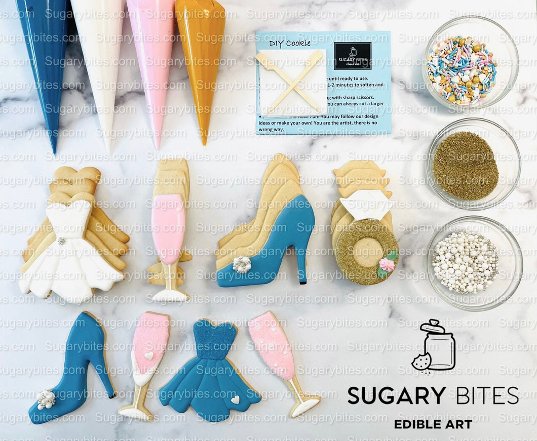 Bridal Shower Cookie Decorating kit, Wedding Cookie Kit *INCLUDES 24 ITEMS* Cookie DIY Kit, Wedding Favors!