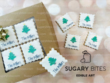 Load image into Gallery viewer, Edible Photo Cookie, Set of 12 Personalized Last Name or Name Edible Cookies, Customizable Printed Cookies, Highly Detailed Edible Image!
