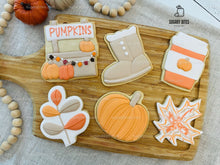 Load image into Gallery viewer, Fall Cookie Decorating Kit, ***INCLUDES 24 ITEMS*** Zoom Party Favors, Assorted Shaped Cookie Kit, (Large Cookies)
