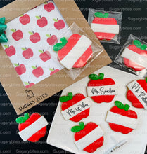 Load image into Gallery viewer, Back to School Cookies | Teacher Appreciation Cookies | Apple cookies | Graduation Cookies | School Cookies … includes a EDIBLE MARKER!
