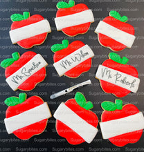 Load image into Gallery viewer, Back to School Cookies | Teacher Appreciation Cookies | Apple cookies | Graduation Cookies | School Cookies … includes a EDIBLE MARKER!
