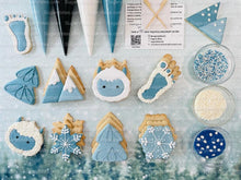 Load image into Gallery viewer, Winter Cookie Decorating Kit, Winter DIY Cookie Kit, (Large Cookies) ***INCLUDES 24 ITEMS*** With 4 Icing Bags &amp; 3 Deluxe Sprinkle!
