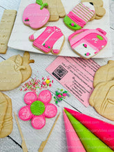 Load image into Gallery viewer, Back to school Cookies, Doll Cookies, Teacher’s appreciation cookies, Doll DIY Cookie Decorating Kit, **INCLUDES 24 ITEMS**, (Large Cookies)
