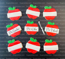 Load image into Gallery viewer, Back to School Cookies | Teacher Appreciation Cookies | Apple cookies | Graduation Cookies | School Cookies … includes a EDIBLE MARKER!
