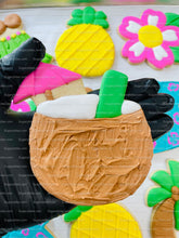 Load image into Gallery viewer, Luau Cookies, Hawaiian Cookies, Tropical Cookies, Includes 12 Large Decorated Cookies!
