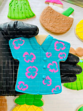 Load image into Gallery viewer, Luau Cookies, Hawaiian Cookies, Tropical Cookies, Includes 12 Large Decorated Cookies!
