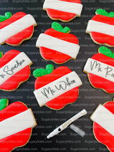 Load image into Gallery viewer, Back to School Cookies | Teacher Appreciation Cookies | Apple cookies | Graduation Cookies | School Cookies … includes a EDIBLE MARKER!
