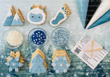 Load image into Gallery viewer, Winter Cookie Decorating Kit, Winter DIY Cookie Kit, (Large Cookies) ***INCLUDES 24 ITEMS*** With 4 Icing Bags &amp; 3 Deluxe Sprinkle!
