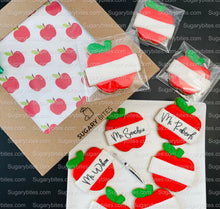 Load image into Gallery viewer, Back to School Cookies | Teacher Appreciation Cookies | Apple cookies | Graduation Cookies | School Cookies … includes a EDIBLE MARKER!
